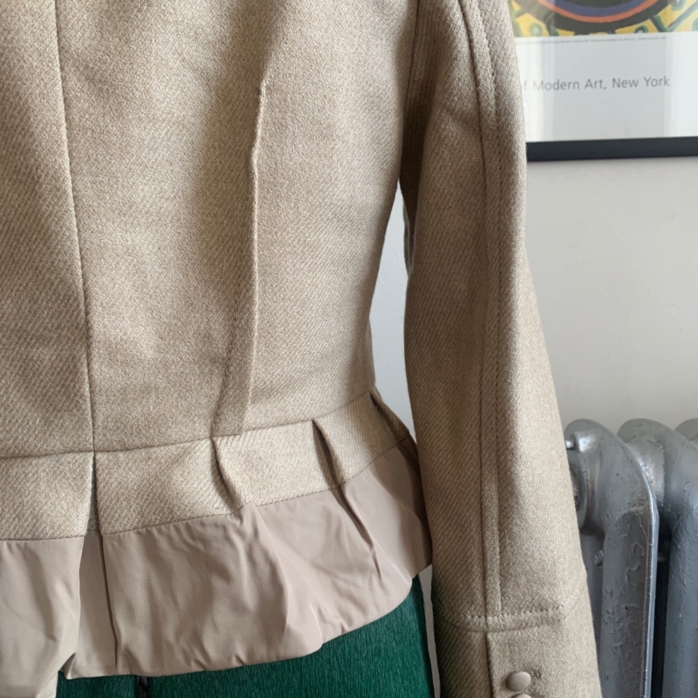Beige Ruched Jacket - Picture 6 of 8